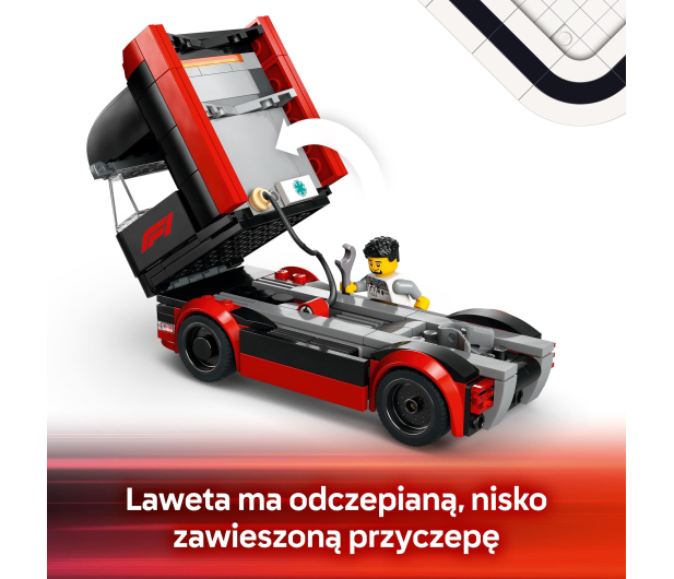 LEGO Ciy 60445 Ciężarówka z bolidami RB20 i AMR24 F1 - 1298087 - zdjęcie 5